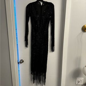 ASOS design sheet beaded tassel midi dress; new never been worn.